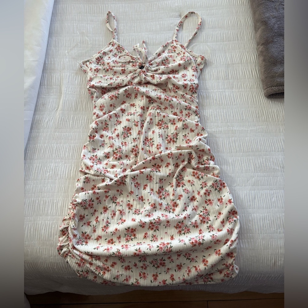 Women’s Floral Print Tie Front Dress